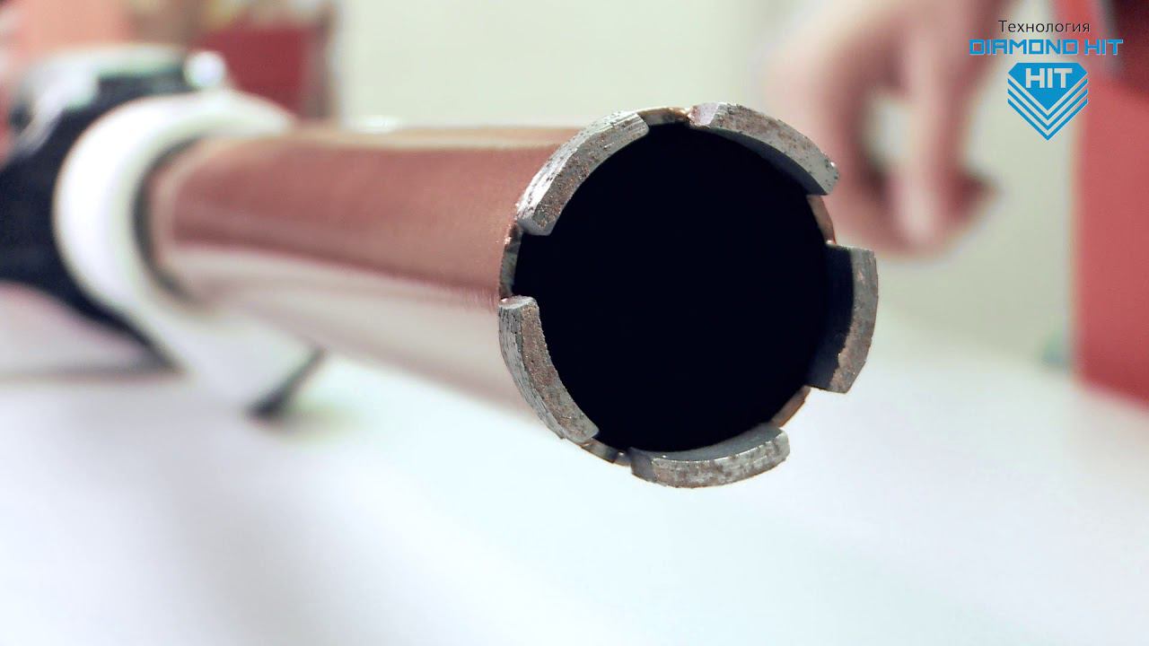 Технология Diamond Hit. Сухое сверление отверстий дрелью Milwaukee DD 2-160 XE