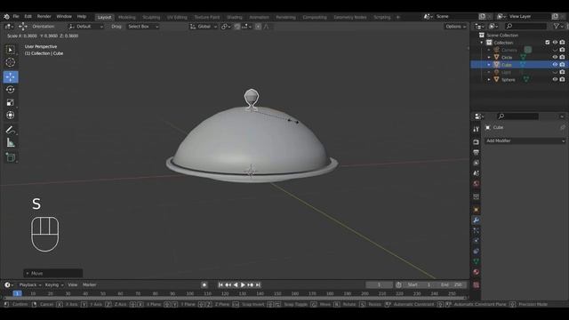 BLENDER 2.93 Дворецкий поза полотенце поднос.mp4
