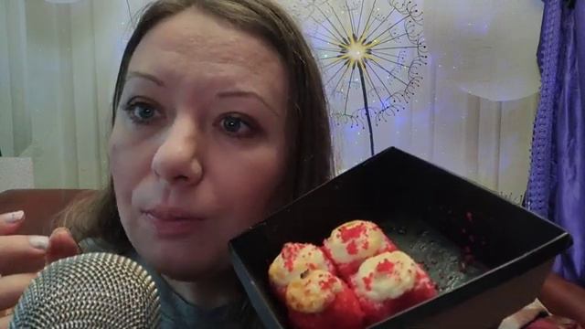 Мукбанг аппетитные роллы, Приятные звуки рта, Релакс Мурашки
