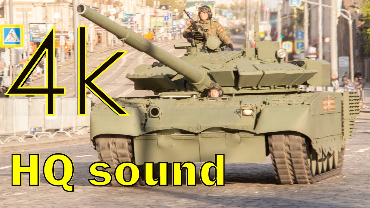 Проезд техники на генеральную репетицию Парада (Звук высокого качества, 4K)