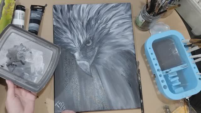 Как нарисовать орла/Просто/Акрил