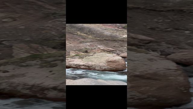 Вид на водопад Султан. Джилы-су. Кабардино-Балкария. Кавказские горы.