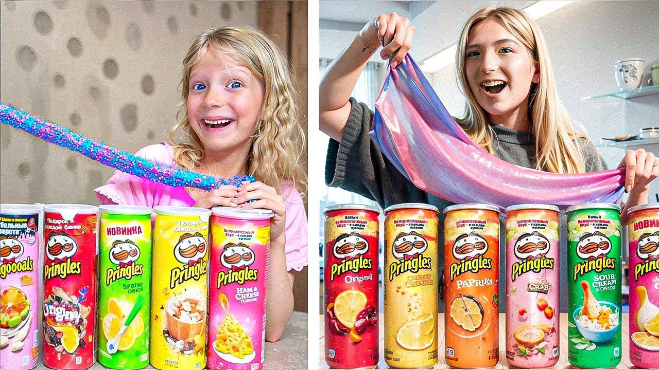 ПРИНГЛС СЛАЙМ ЧЕЛЛЕНДЖ!: ТОГДА vs СЕЙЧАС!