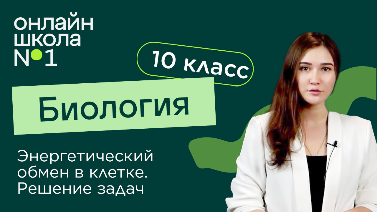 Энергетический обмен в клетке. Решение задач. Биология 10 класс. Видеоурок 14