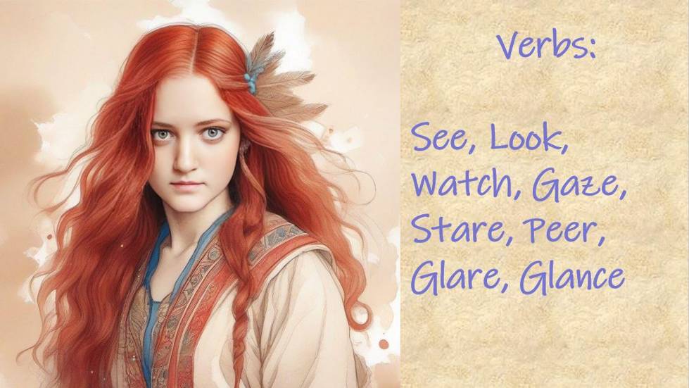 Verbs: See, Look, Watch, Gaze, Stare, Peer, Glare, Glance