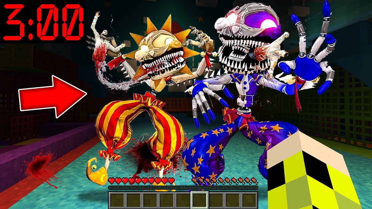 Никогда не подходи к КОШМАРНЫМ СОЛНЦЕ И ЛУНА в 3 часа ночи в майнкрафт ! NIGHTMARE DAYCARE SCP MINEC