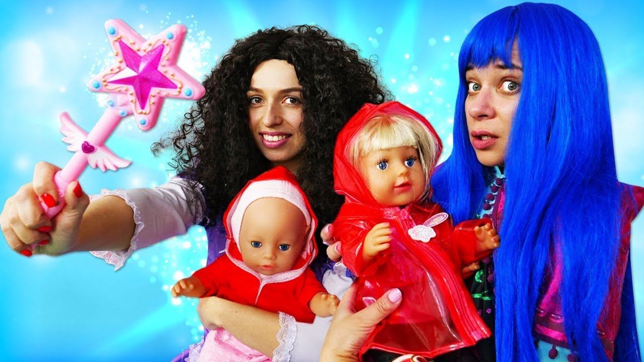 Смешное видео - Куклы Беби Бон идут гулять! - Игры для девочек одевалки. Косплей Принцессы Диснея