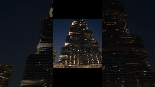 Самое высокое здание в мире - Бурдж Халифа вечером прекрасно!