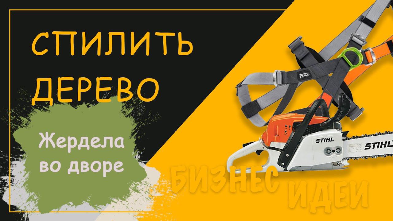 Спилить дерево во дворе дома