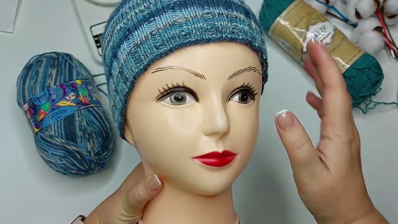 Итоги триостарты Октябрь'22 шапка из Opal solids,  носки и  шапка из Alize artisan в две нити