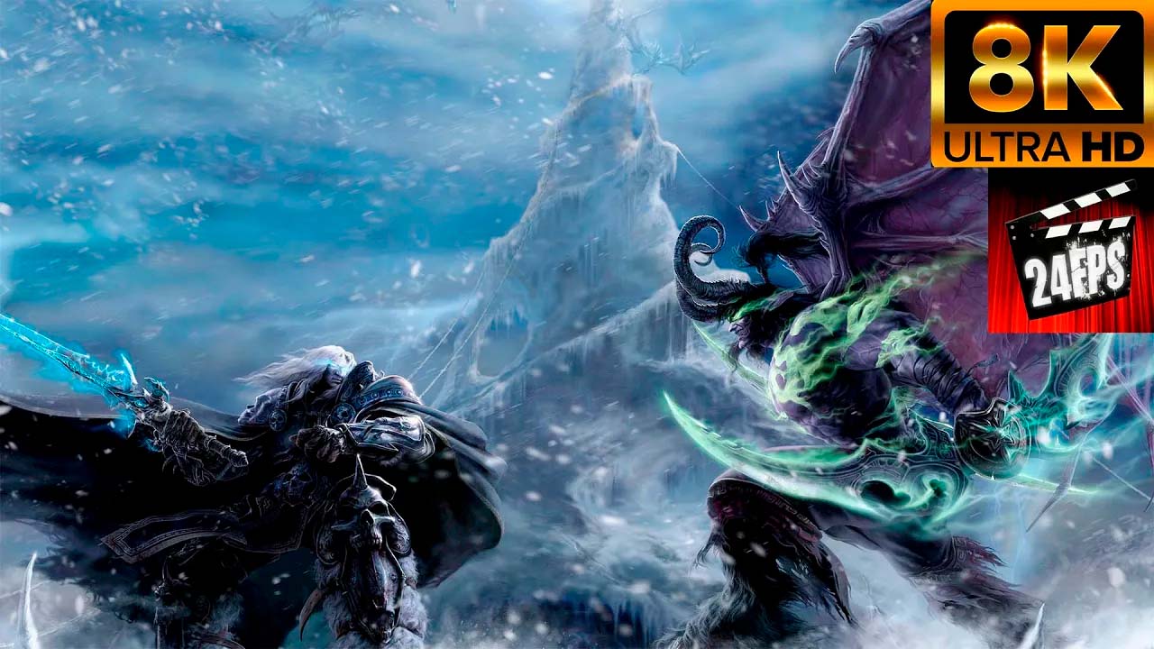 Warcraft III Reforged - Arthas vs Illidan - Cinematic (Remastered 8K)