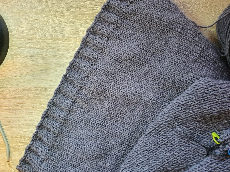 Ложная резинка обратными рядами