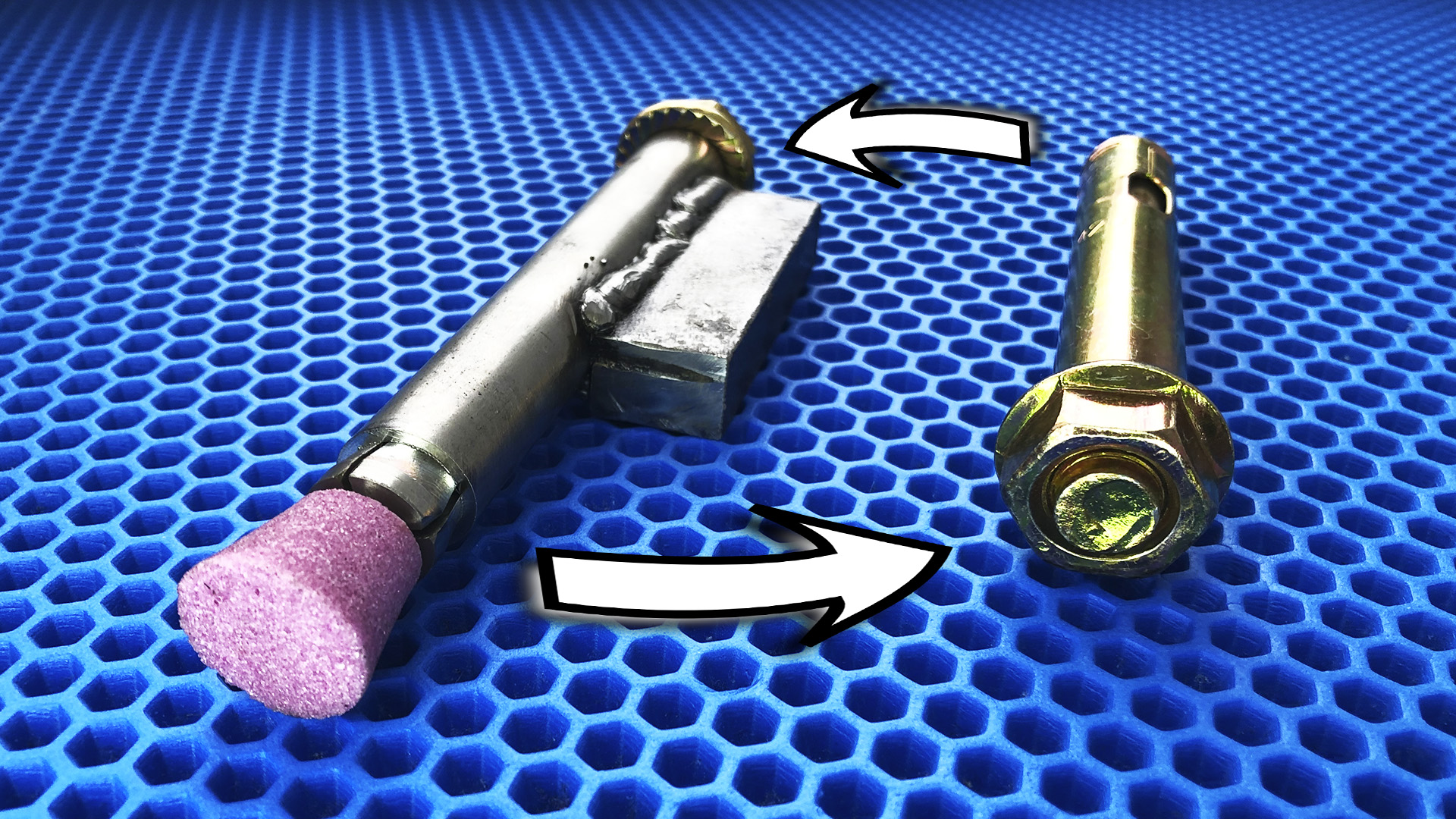 Полезное приспособление из обычного анкерного болта М20 для проточки токарных кулачков