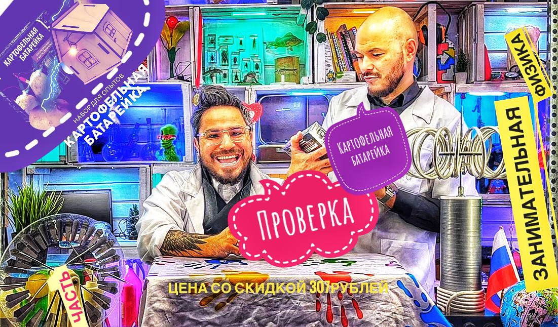 Вот что продают нашим детям. Проверка-набора опытов Картофельная батарейка для мальчика и девочки.