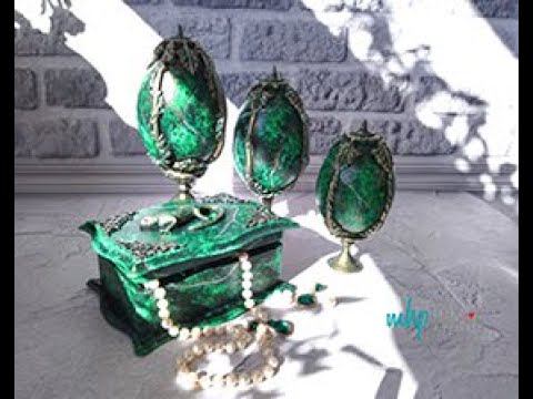 Малахит процесс. Пасхальный декор своими руками.