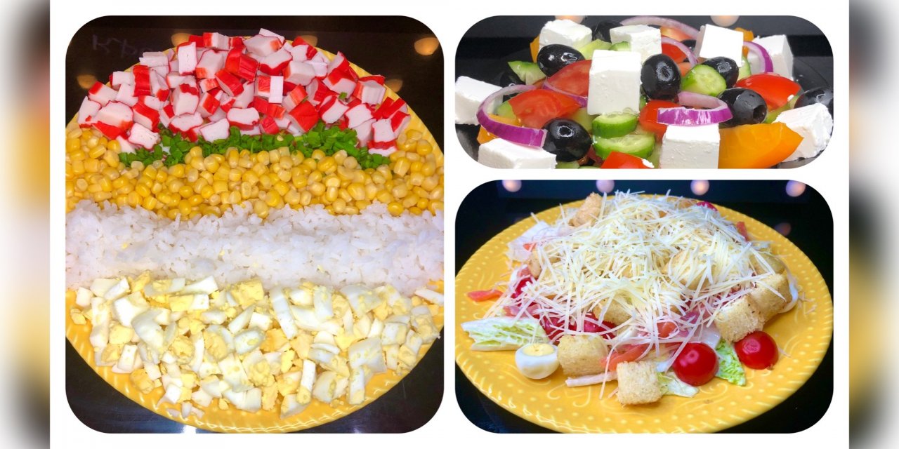 Топ 3 салата на праздник | Цезарь с семгой | Греческий салат | крабовый салат | рецепты просто