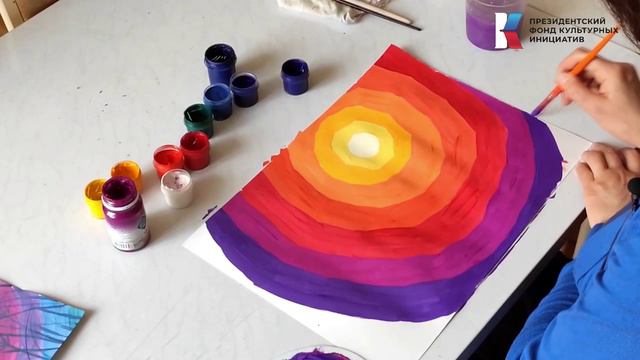 Учимся рисовать: рисование вместе с детьми. Мастер-класс «Рисуем закат» #ОмскСтрим #музейВрубеля