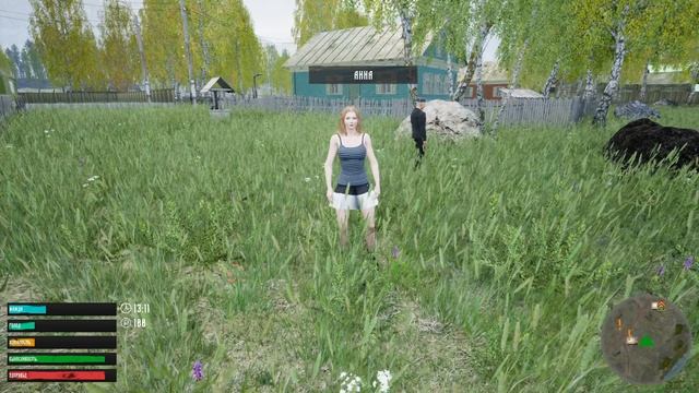 Симулятор  русской  деревни  #1   Конь  и  штаны  из  берёзовой  коры .