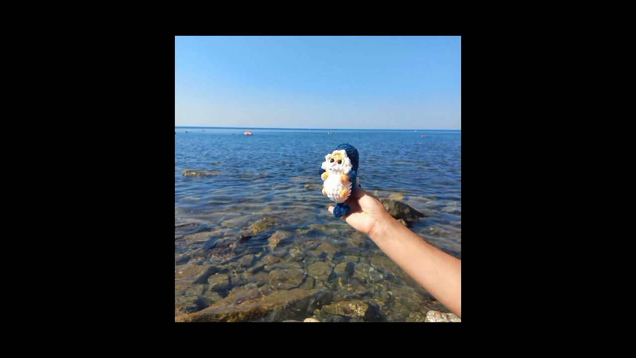 КотАкула из плюшевой пряжи крючком