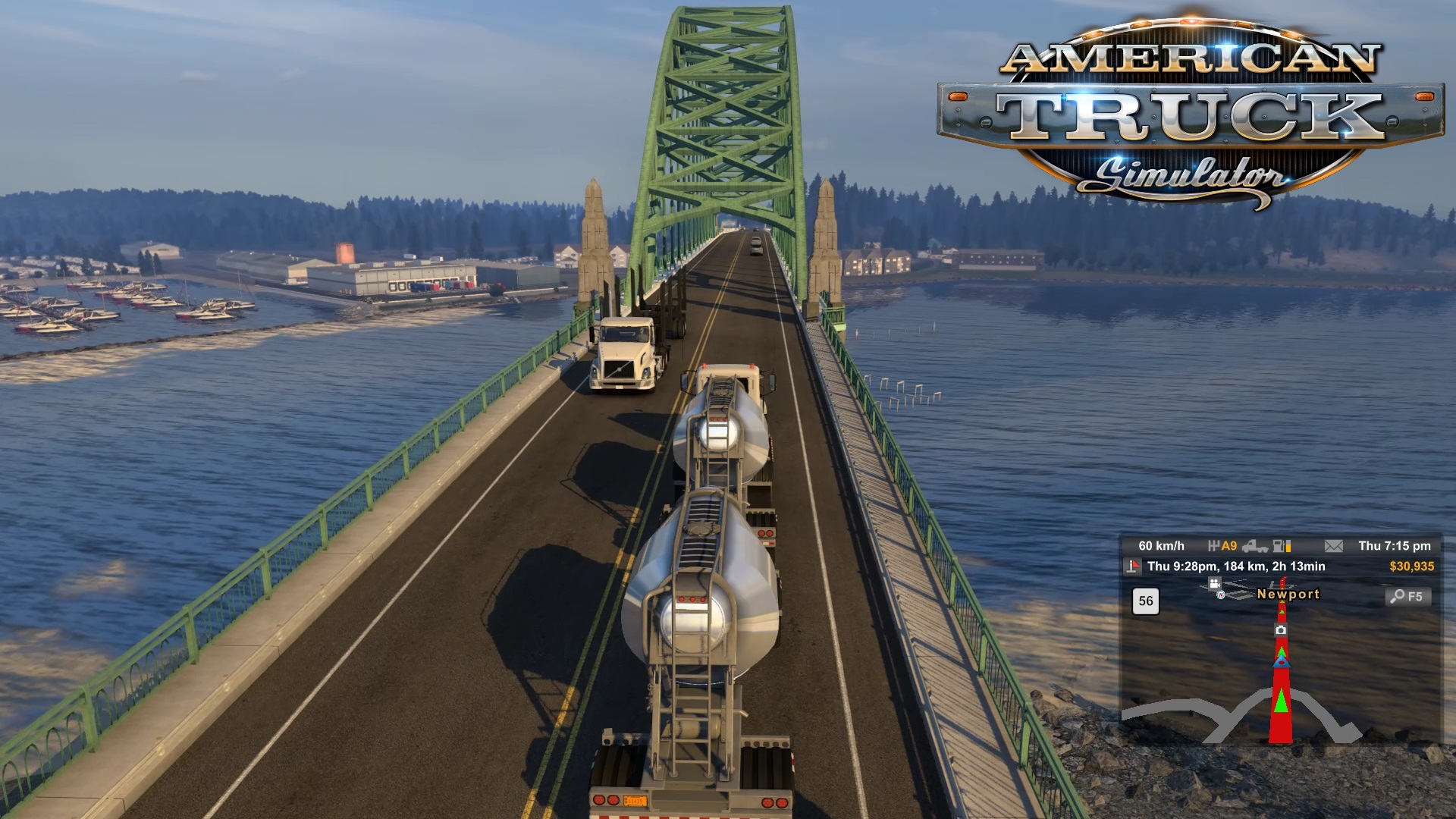 American Truck Simulator -Перевозка цемента (25т) - Logitech G29