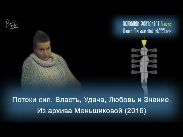 Потоки сил. Власть, Удача, Любовь и Знание. Из архива Меньшиковой (2016)