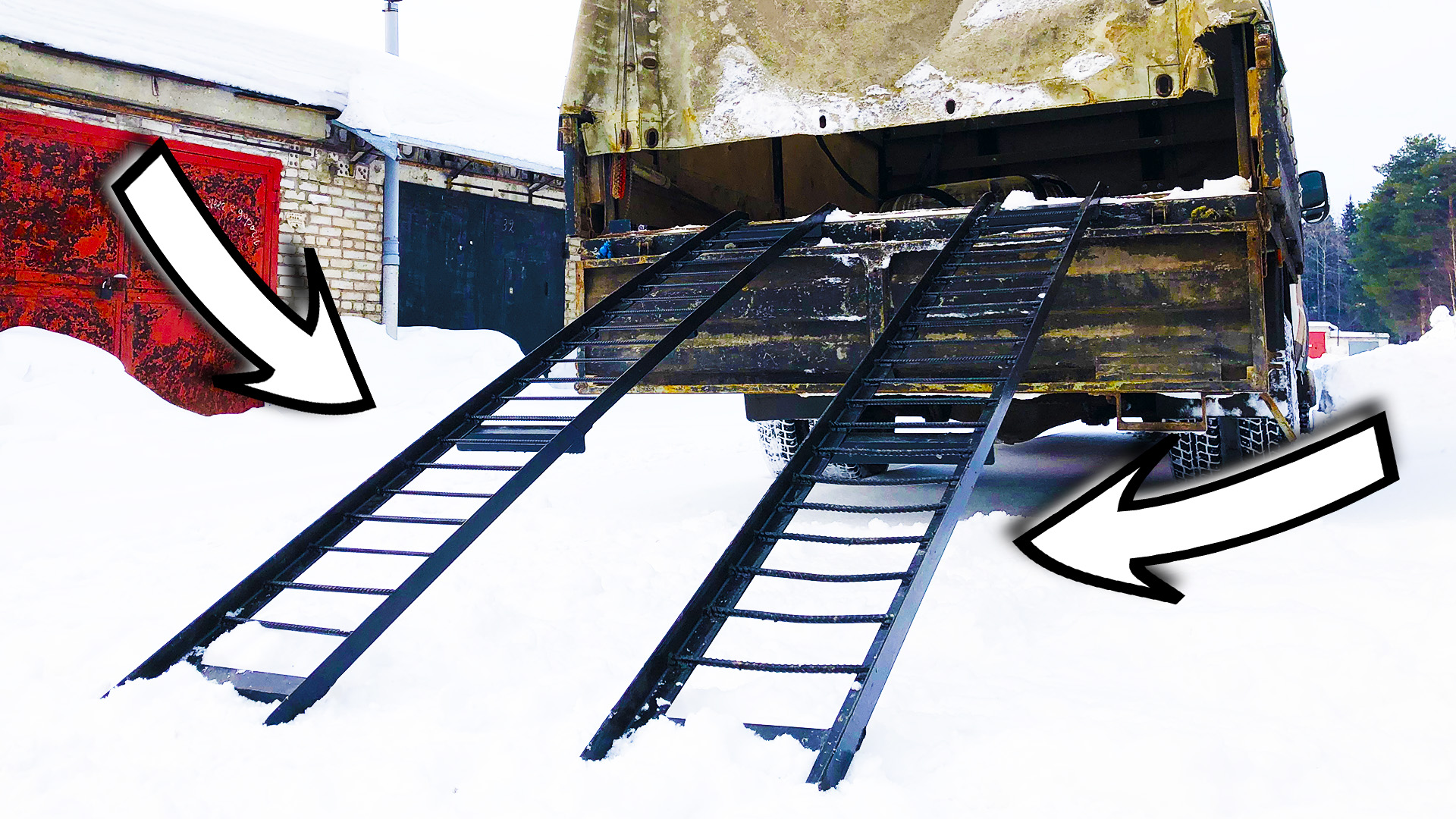 Сходни для самодельной минитехники. Трап для минитехники.  Сходни для заезда на Газель и размеры