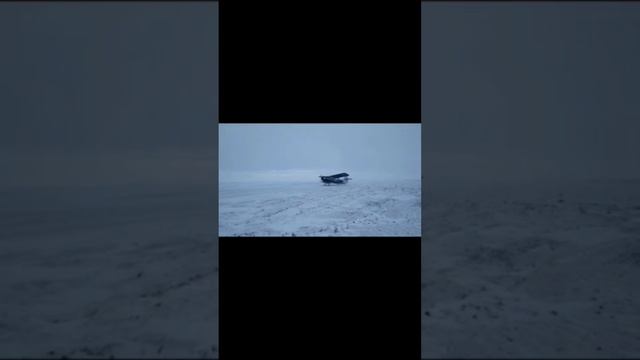 Самолёт дрифтует при посадке