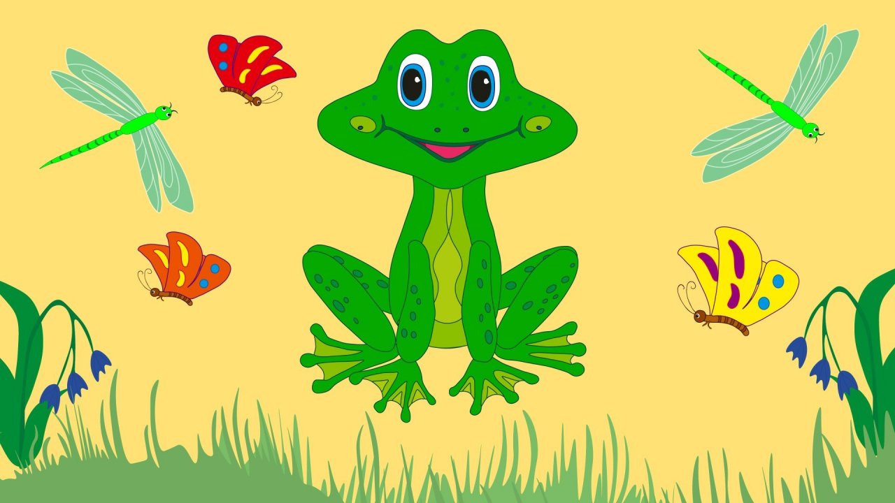 ЖИЛ НА СВЕТЕ ЛЯГУШОНОК. Мульт-песенка для малышей.