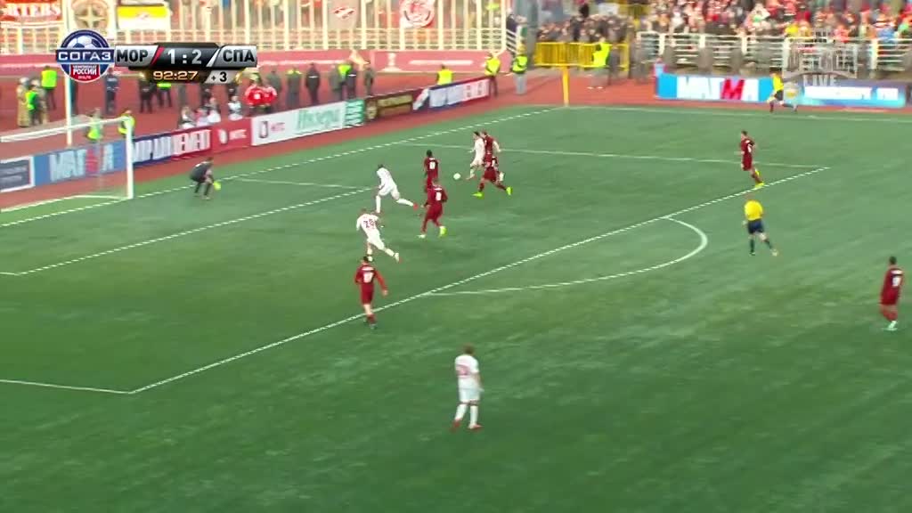 Мордовия - Спартак (Москва), Мовсисян, Гол, 1-3