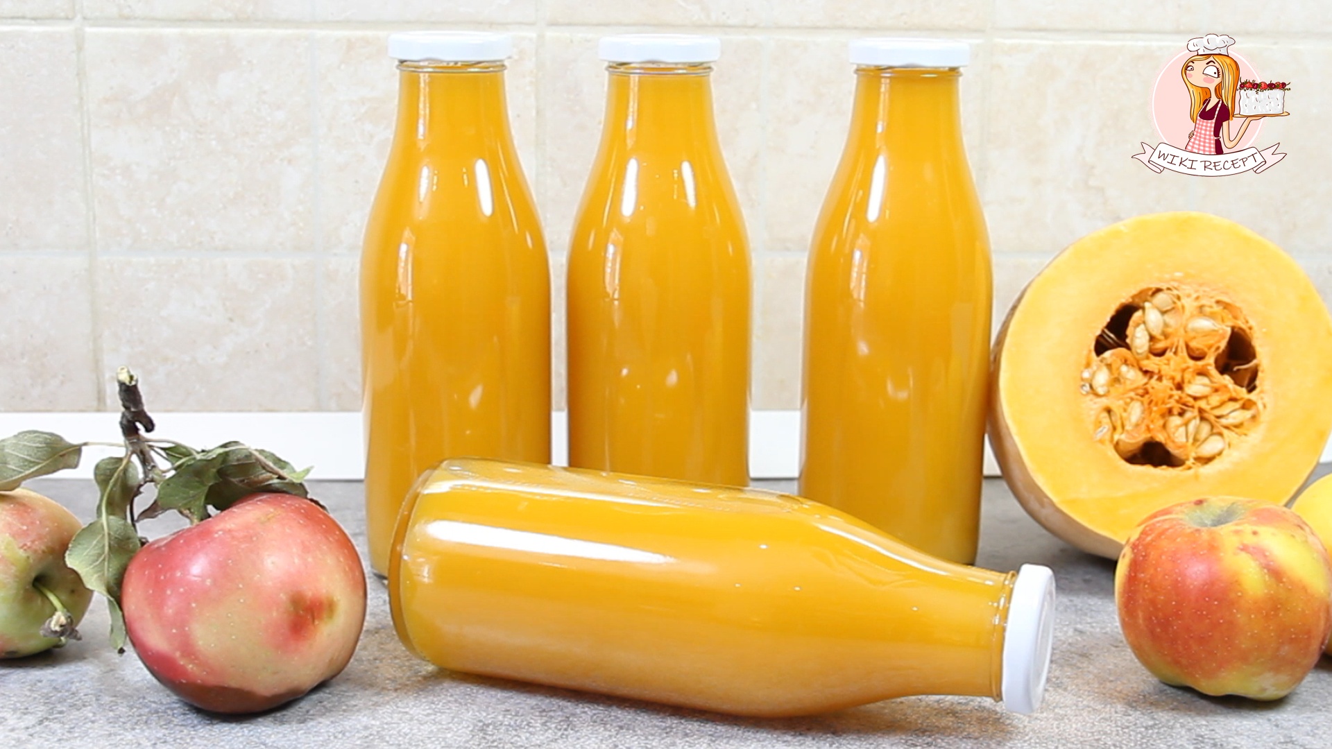 Самый солнечный СОК из ТЫКВЫ с ЯБЛОКАМИ на ЗИМУ. Рецепт вкусного напитка. Wiki Recept