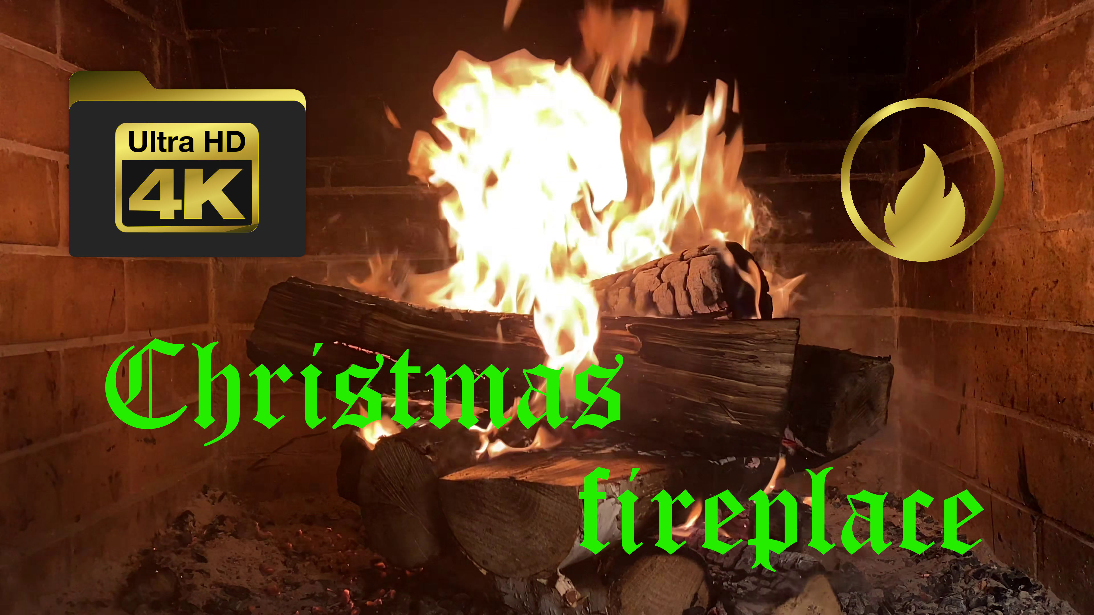 Тайны зимнего очага: магия огня и праздничных мелодий в 4K