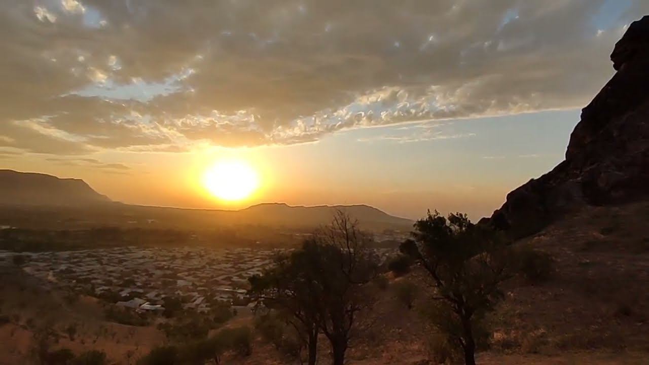 Закат на Сулайман-Тоо | Панорама города Ош | Кыргызстан
