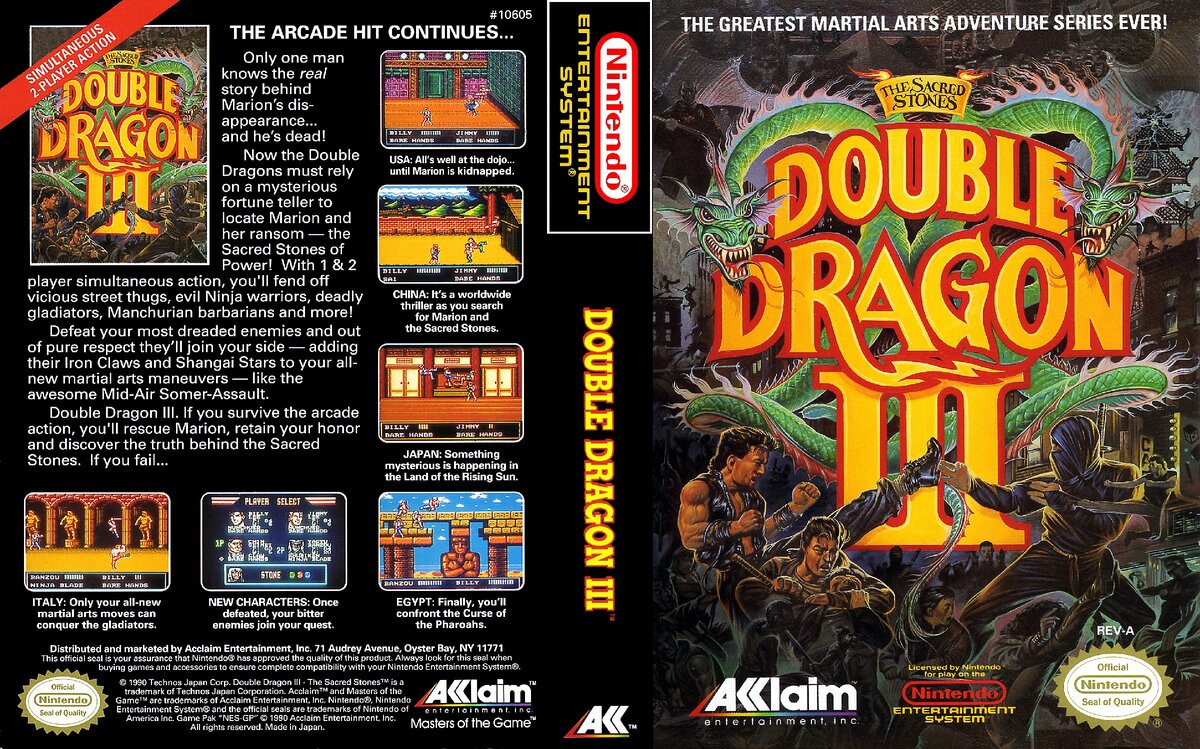 Dendy (Famicom,Nintendo,Nes) 8-bit Double Dragon 3 The Sacred Stones Полное прохождение