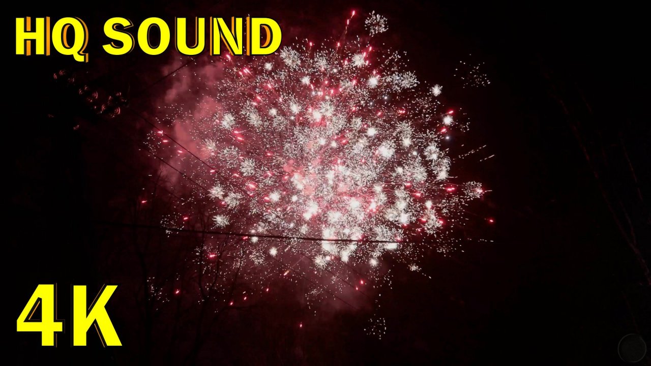 Новогодний фейерверк №1 (4k, HQ sound)