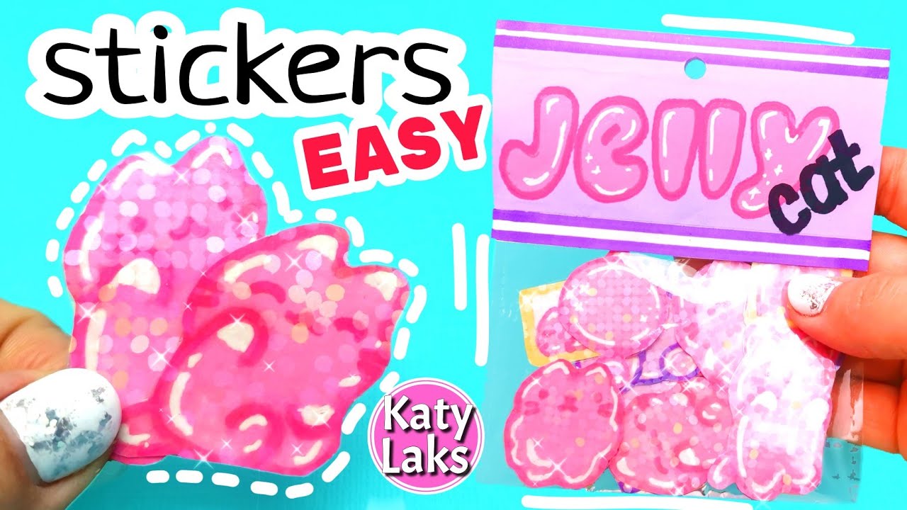 Блестящие Наклейки  DIY/Милые Наклейки КОТИКИ