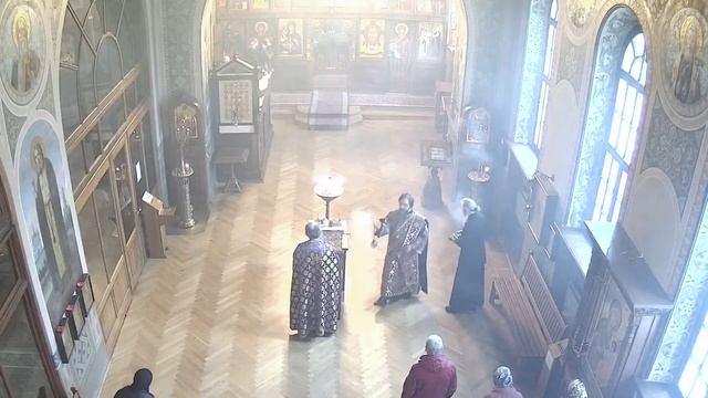 в Троицком Ионинском монастыре Киева 2 апреля 2022г.