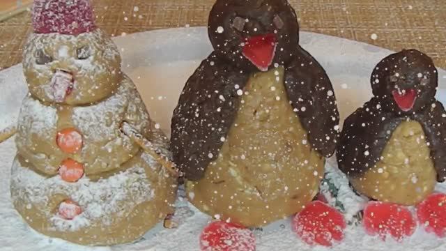 ПИНГВИНЫ ИЗ ПЕЧЕНЬЯ НОВОГОДНИЕ РЕЦЕПТЫ