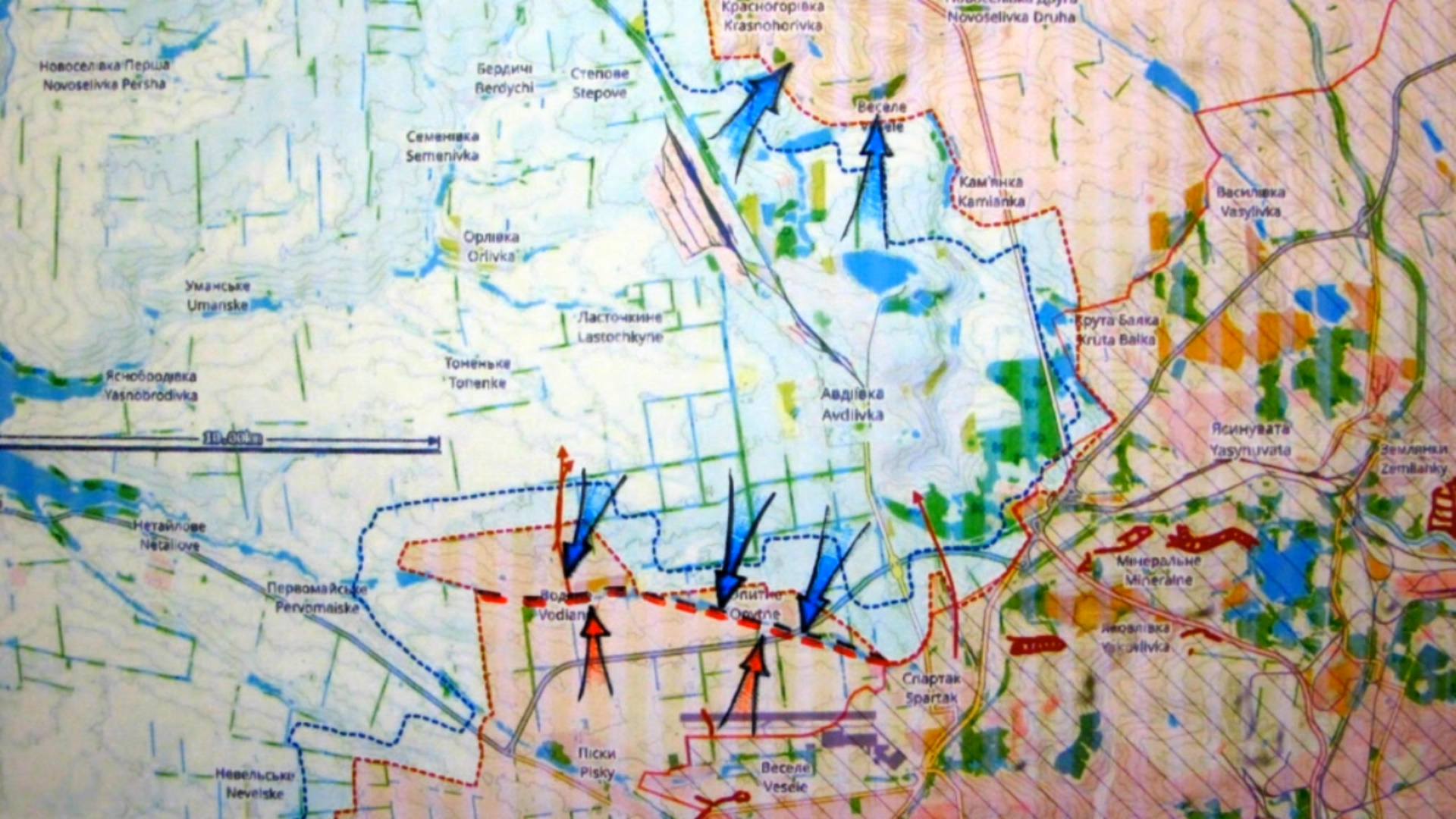 Карта боевых действий. Прогноз боев под Авдеевкой на октябрь 2023 года