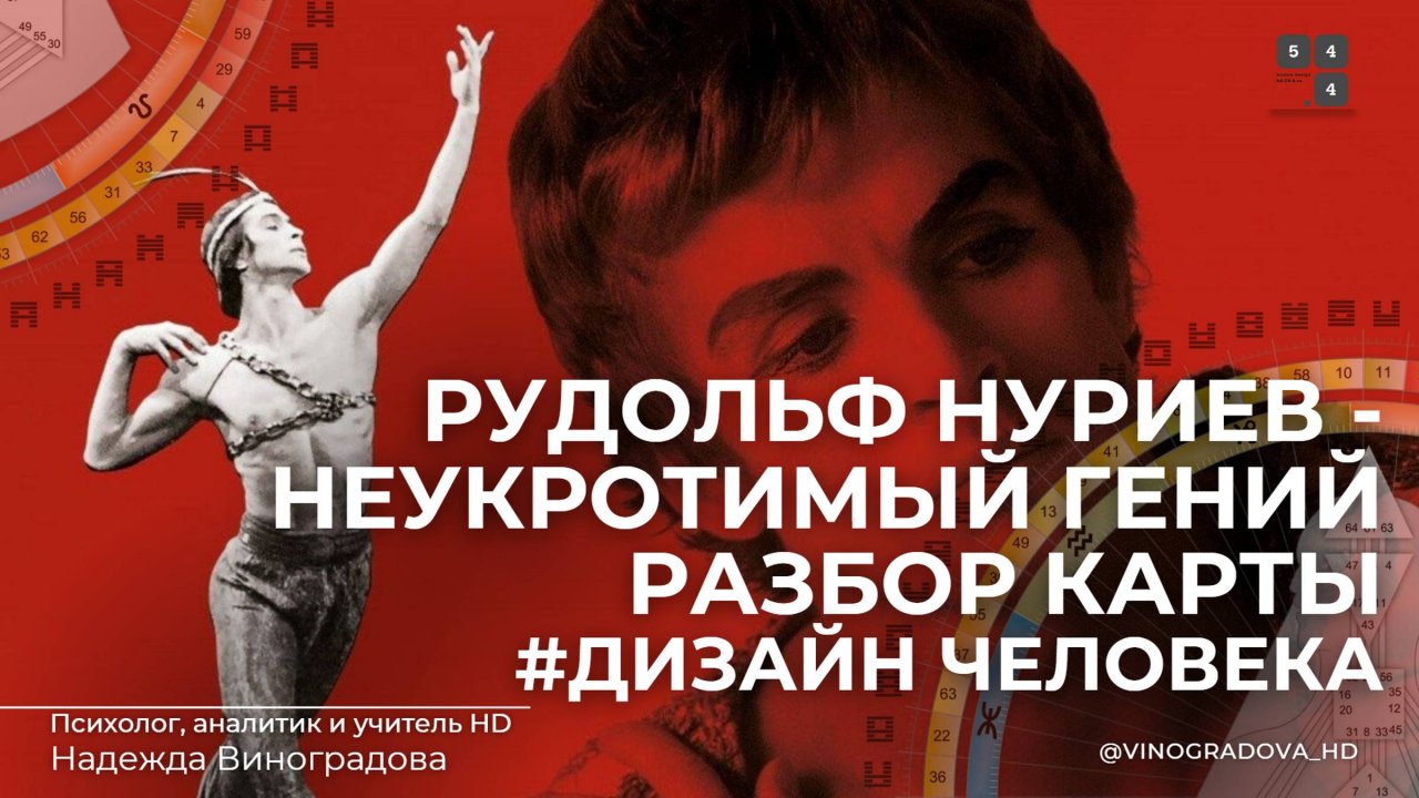 Рудольф Нуриев - неукротимый гений. Разбор карты |Надежда Виноградова #дизайнчеловека