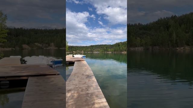 Мраморное озеро в Караканском бору Новосибирской области, с. Абрашино
