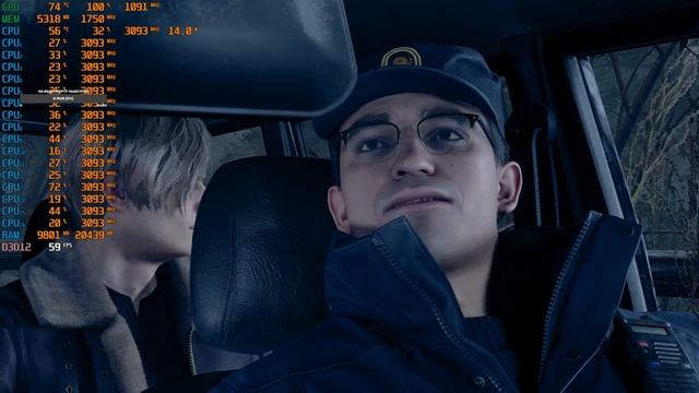 ЕвгенийЭШТестResident Evil 4 Remak Xeon CPU E5-2666v3 2.9GHz 3,5GHz10ядер 20 потоков RX580 20480sp