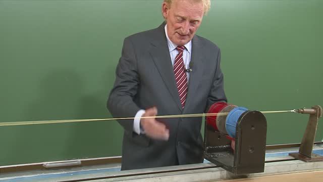 Поперечные стоячие волны на проводе с переменным током