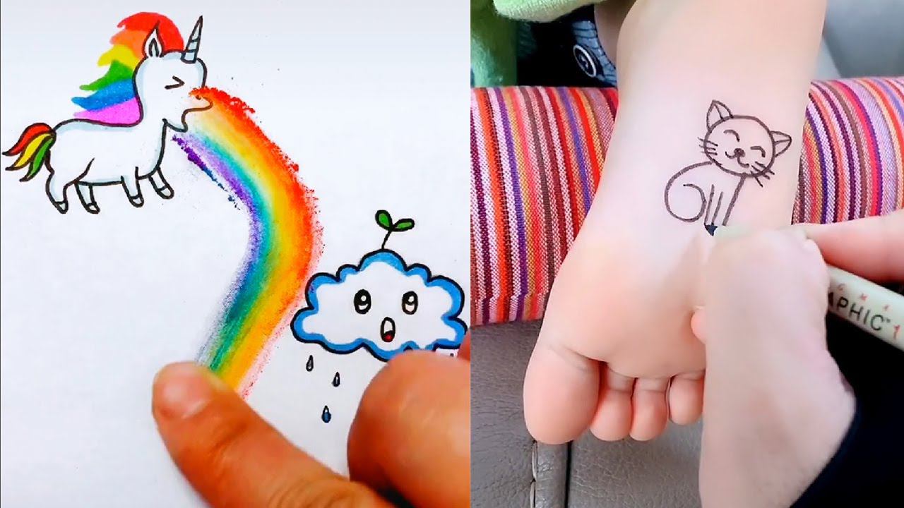 ПРОСТЫЕ ПРИЕМЫ РИСОВАНИЯ. КАК НАРИСОВАТЬ. ПРОСТОЙ УРОК РИСОВАНИЯ