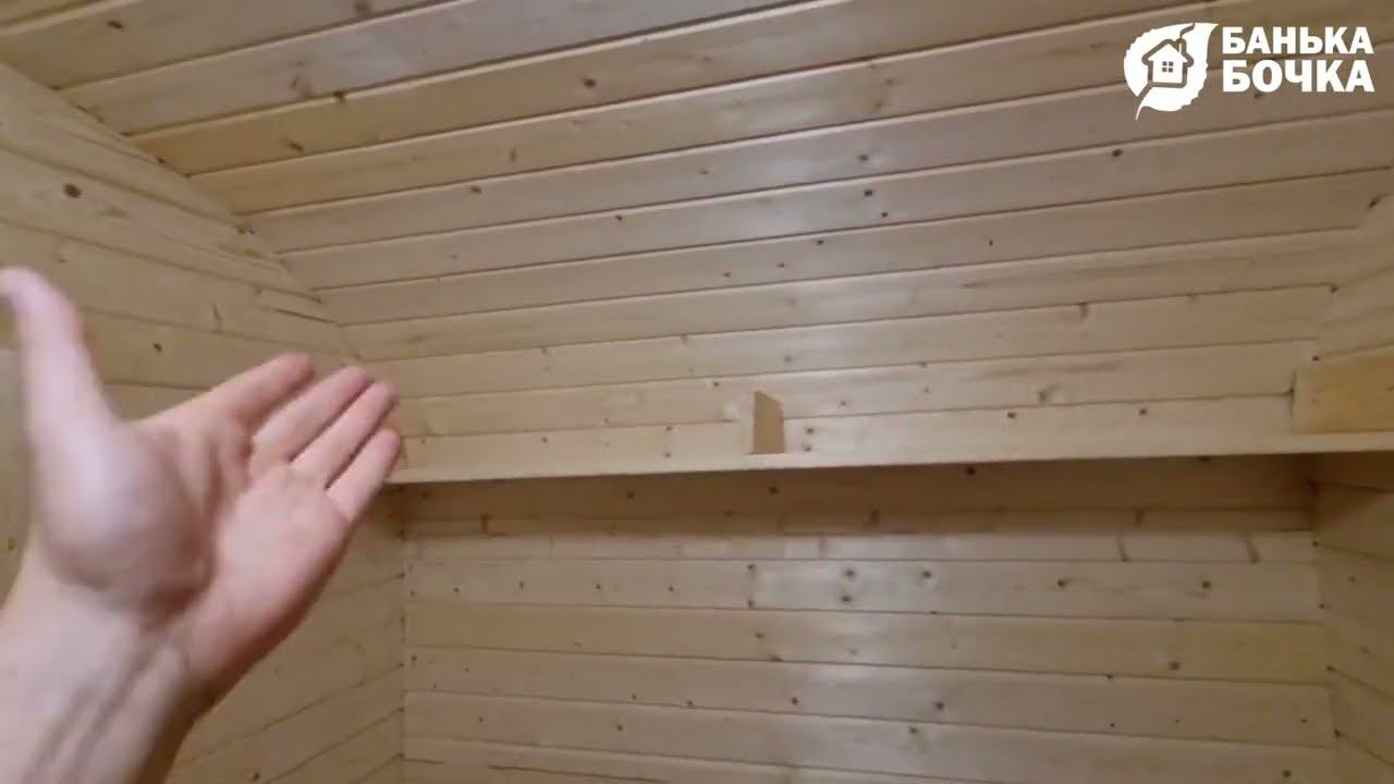 Полка в бане-бочке, доп. опция
