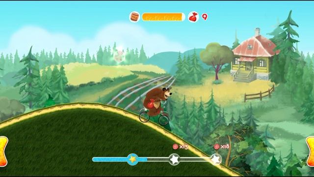 Собираю конфеты на велосипеде