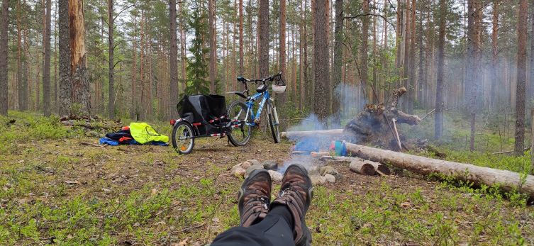 Первый Велопоход \ 70 км \ Велоприцеп