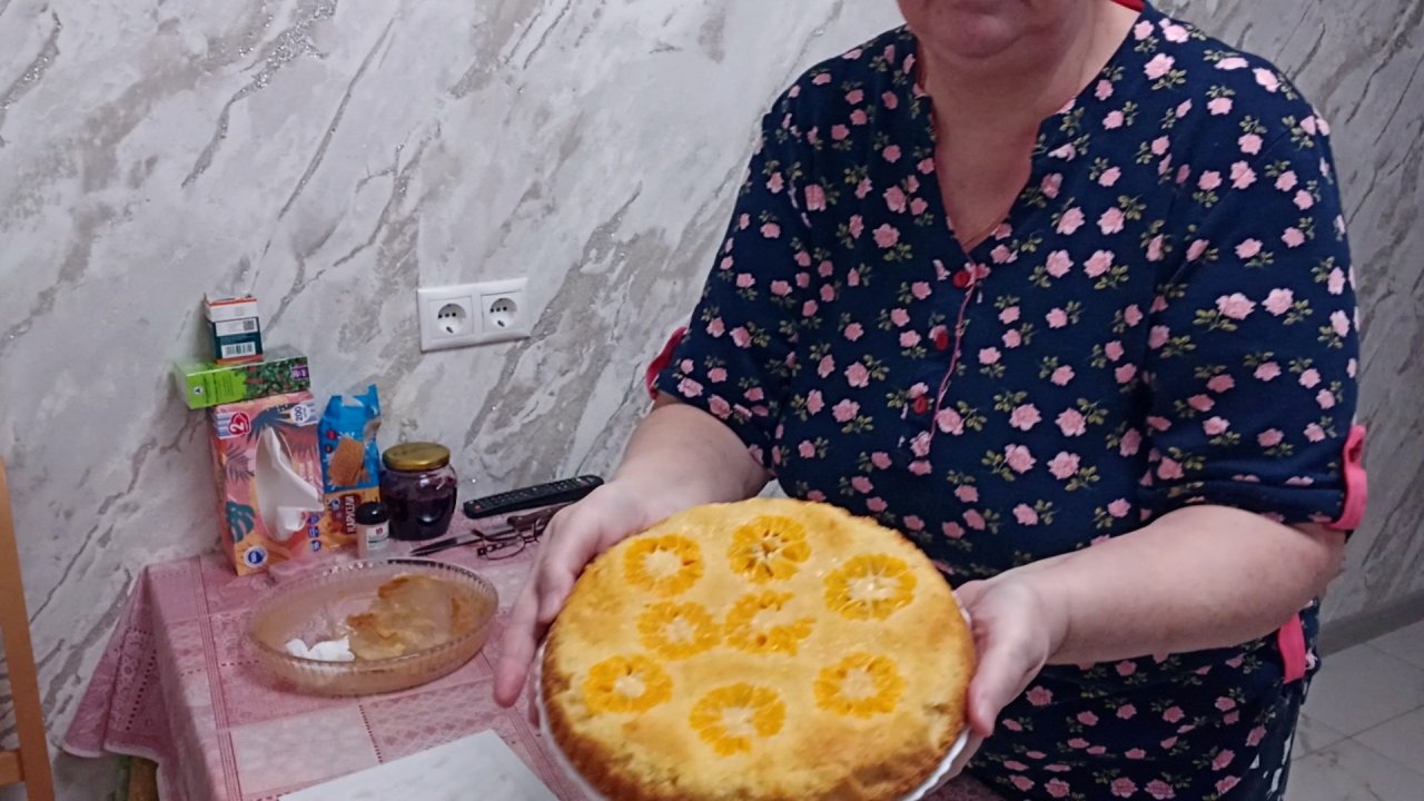 Мандариновая шарлотка