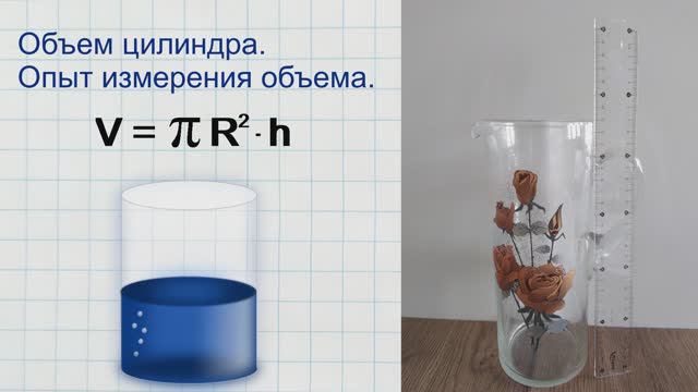 Объем цилиндра. Опыт с измерением объема