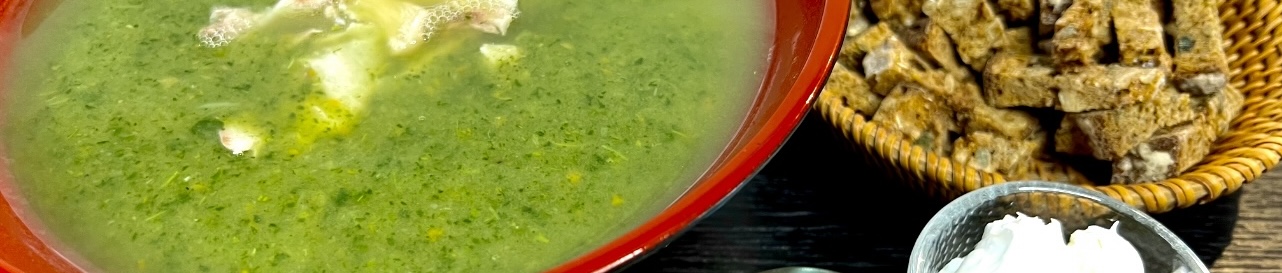 Волшебный куриный суп- пюре со шпинатом