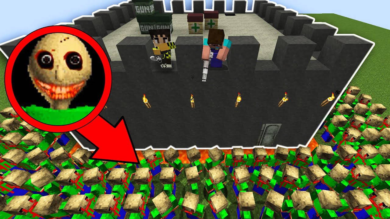 ДОМ НУБА И ПРО ПРОТИВ 1000 BALDI.EXE УЧИТЕЛЬ БАЛДИ В МАЙНКРАФТ